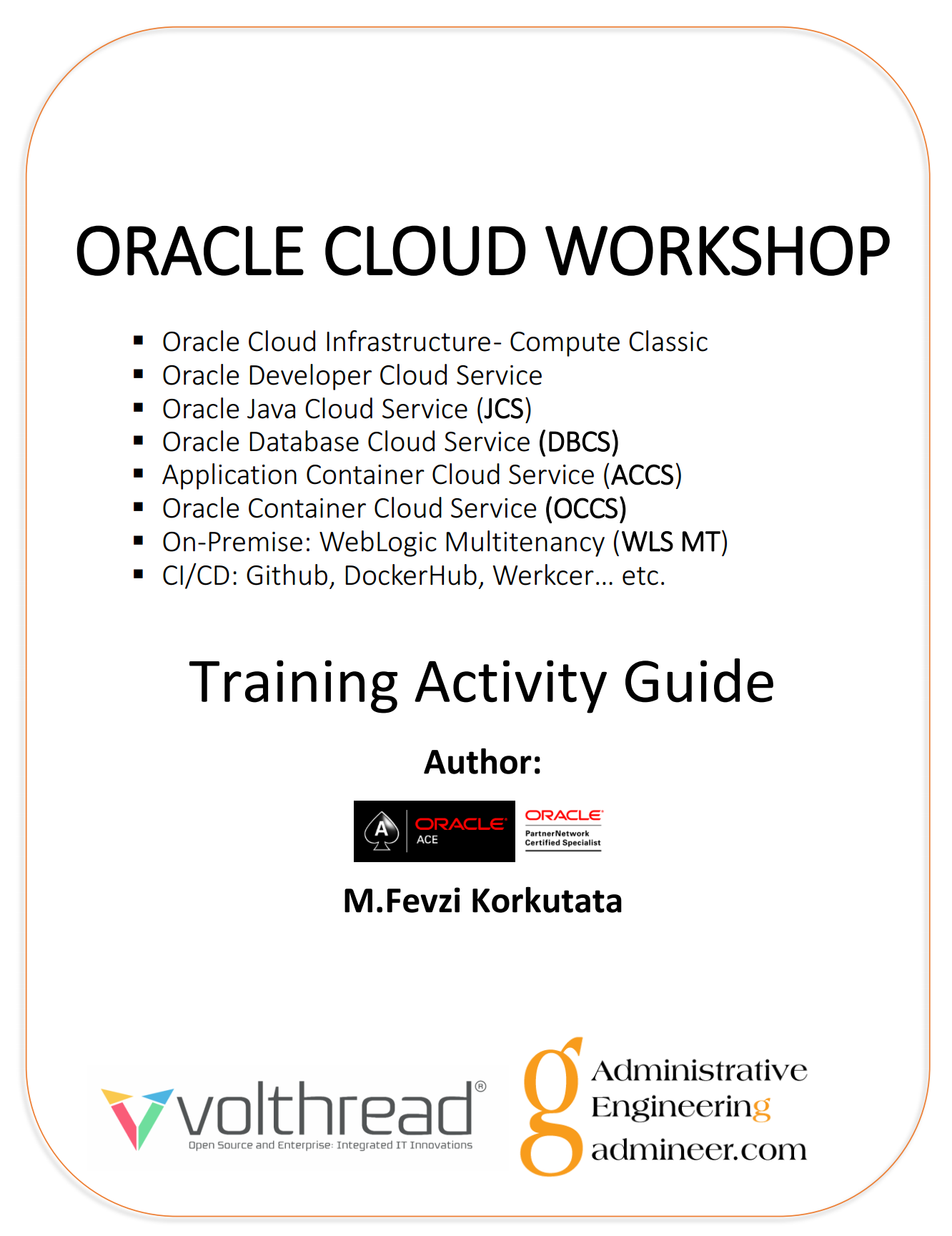 Training Activity Guide Cover Page by M.Fevzi Korkutata