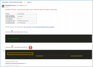 JKS Certificate Expiry Date Warning: WLSDM for WebLogic Scheduler HTML Email Notification (click to enlarge)