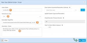 WLSDM: New User Defined Action / Script